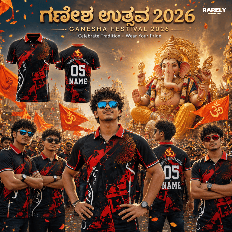Custom Ganesha Chaturthi T-Shirts | Personalized Ganpati Tees ( RG-28 )