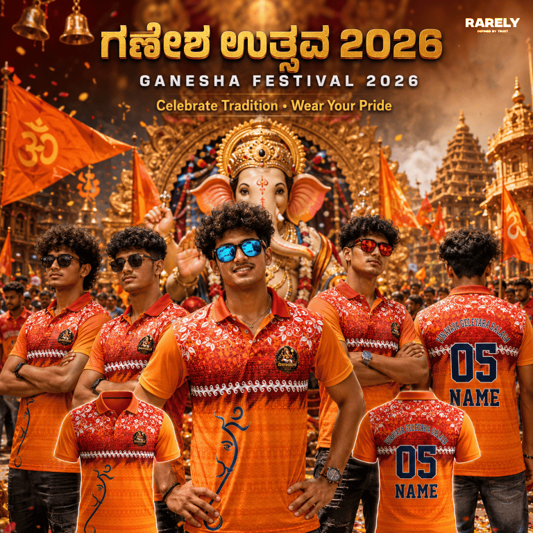 Custom Ganesha Chaturthi T-Shirts | Personalized Ganpati Tees ( RG-30 )