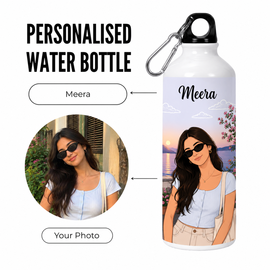 Rarely 1L Personalized Insulated Water Bottle Leak-Proof Cap Stainless Steel
