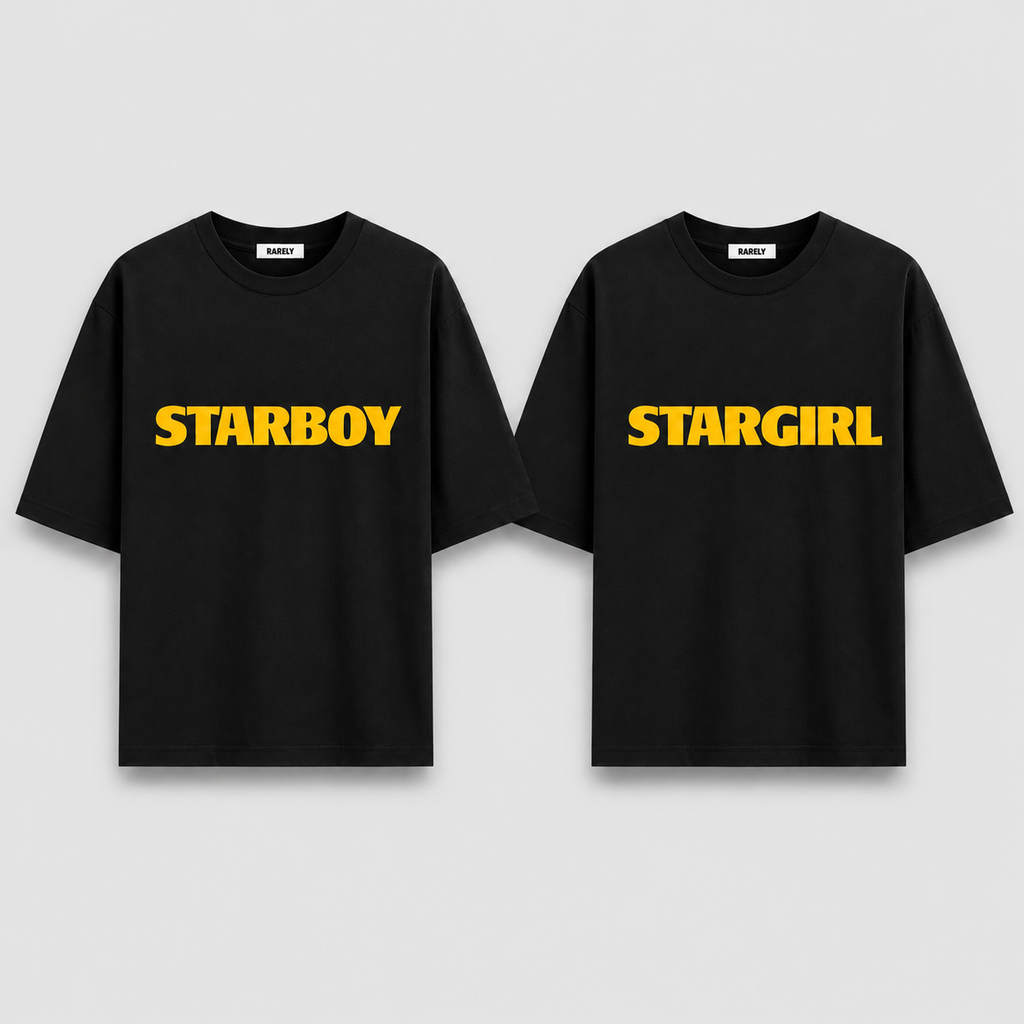 Star Boy & Star Girl Couple Oversized T-shirt