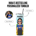 Personalized Stainless Steel Tumbler with Straw | Custom Name & Cartoon Avatar | Leak-Proof Insulated Cup for Kids & Adults